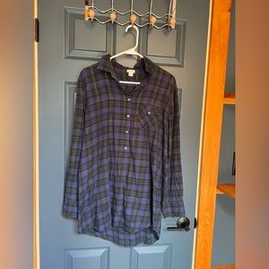 J. Crew Metallic Oxford Tunic